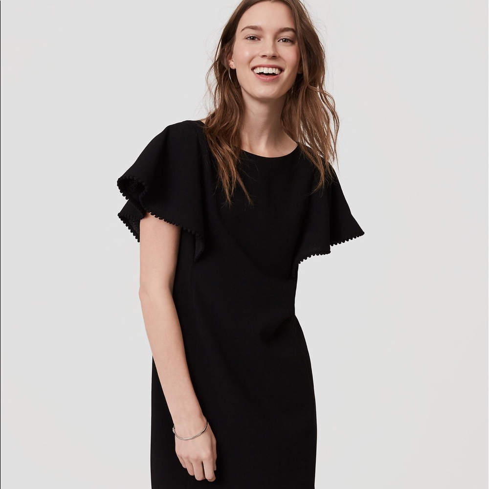 Loft Pom Pom Flutter Dress